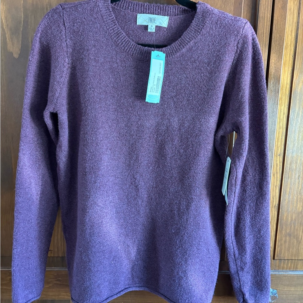 Elegant Plum Crew Neck Sweater (NWT)